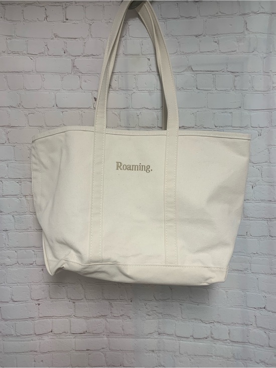 L.L. Bean Handbags - ROAMING LL Bean Cream Canvas Tote with Roaming Logo